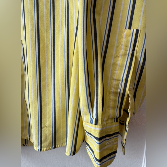 Chaps Yellow and Blue Striped Men's Shirt - Picture 7 of 8